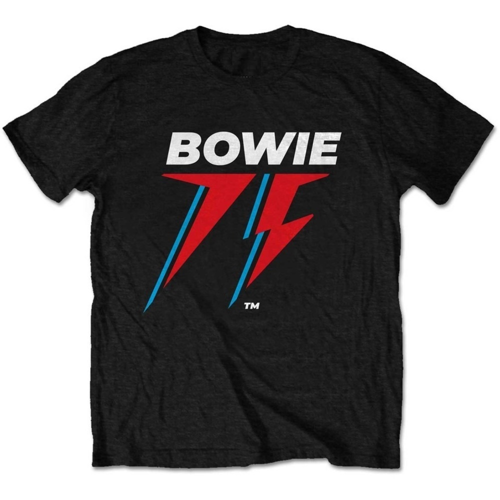 David Bowie Unisex T-Shirt 75th Logo Black